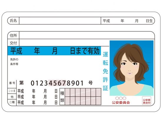 免許証のサンプル