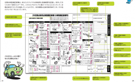 24ヶ月点検整備記録簿の書き方