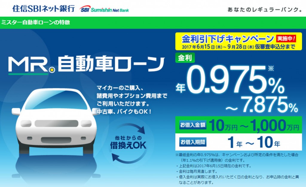 住信sbiネット銀行キャプチャー 車査定マニア