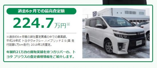 車一括査定なし・個人情報なしの相場サイト（ガリバー1）