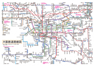 大阪の鉄道路線図